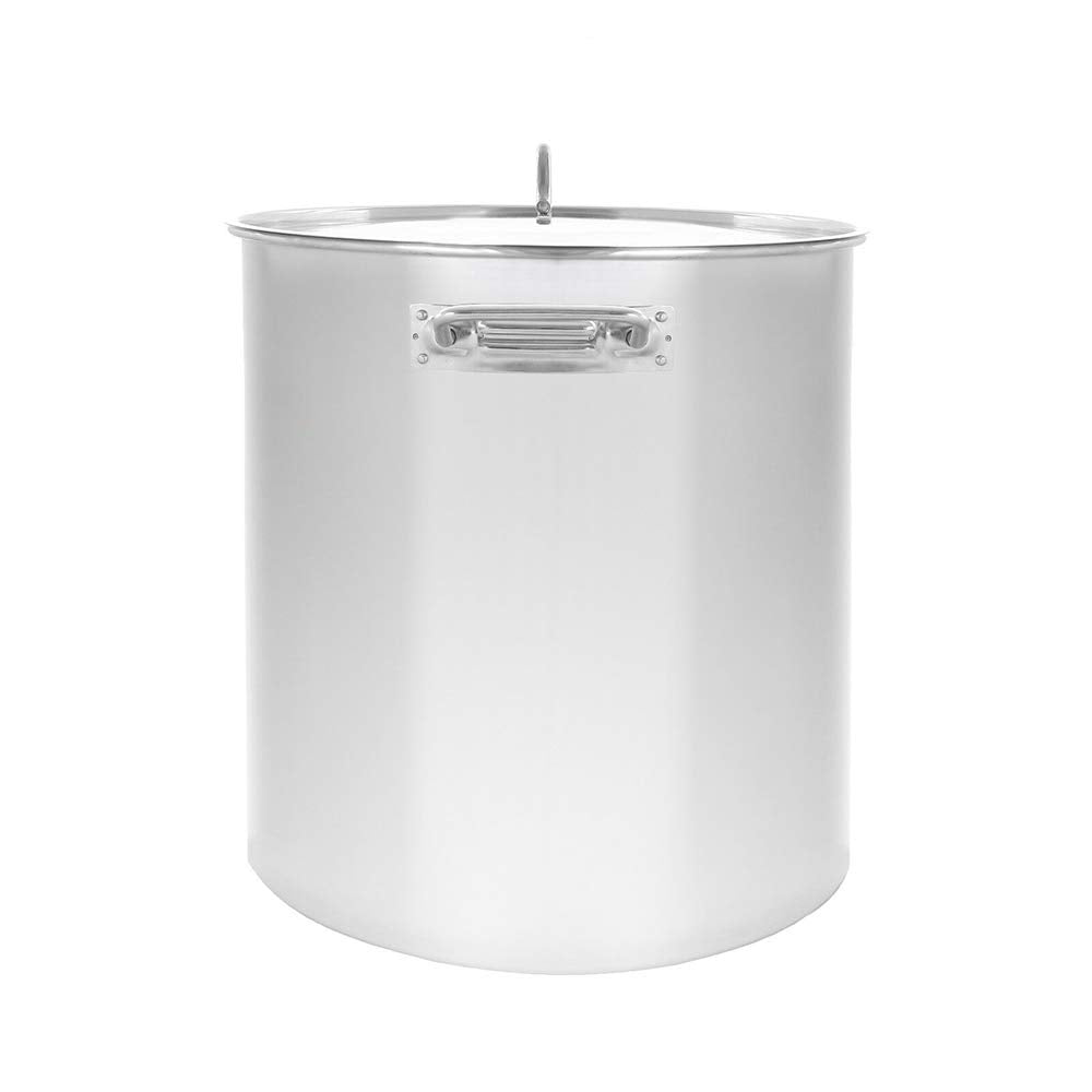 60QT Polished Stainless Steel Stock Pot with Lid K173