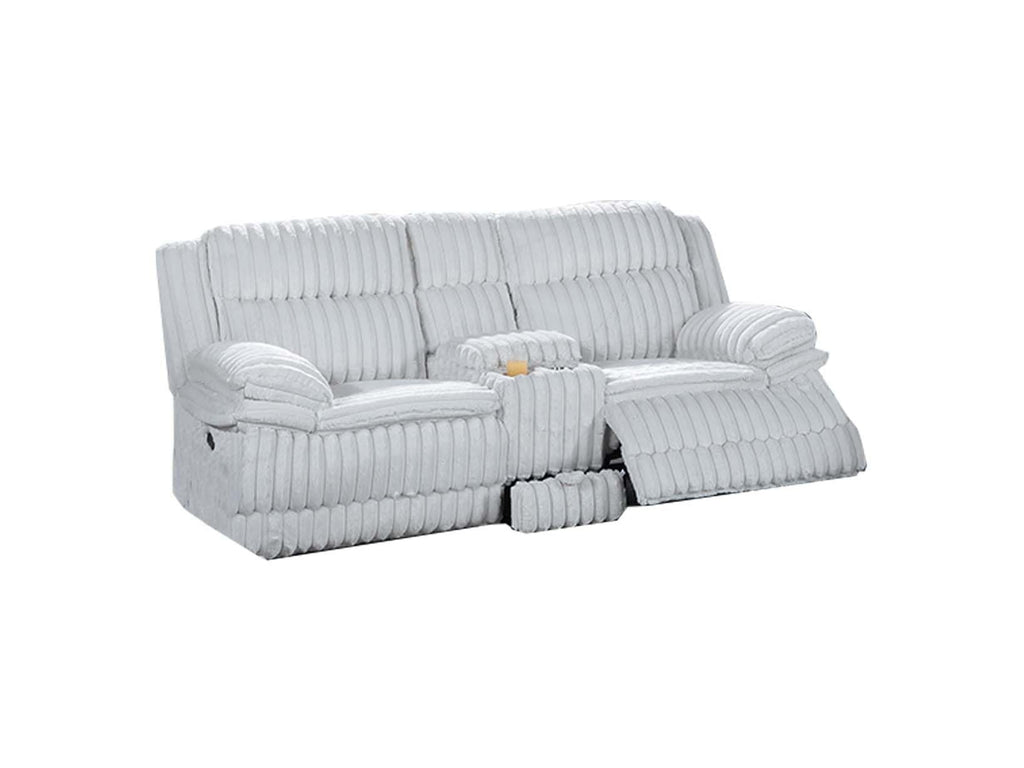 Light Gray Corduroy Manual Motion Loveseat O104883