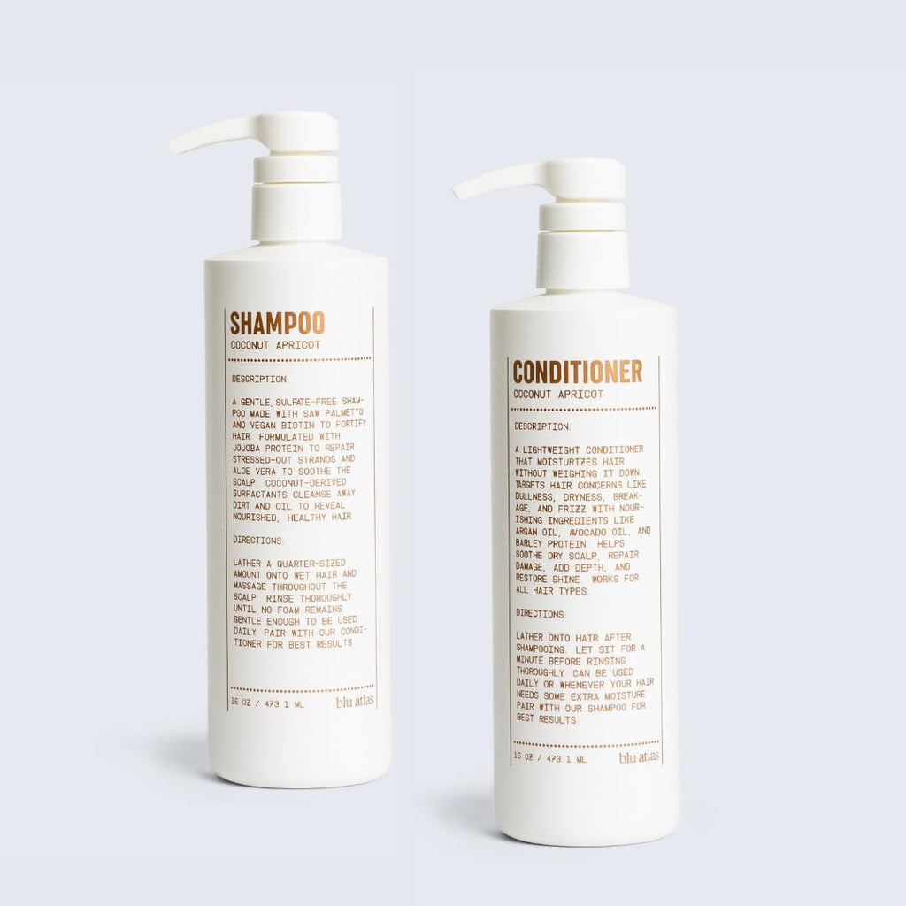 Shampoo and Conditioner Bundle Coconut Apricot 16 oz L521
