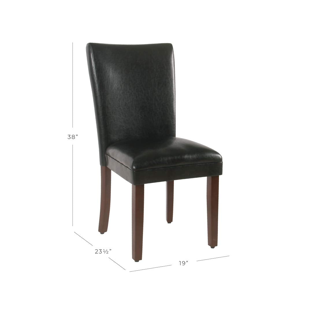 Black Faux Leather Dining Chair Set of 2 M139