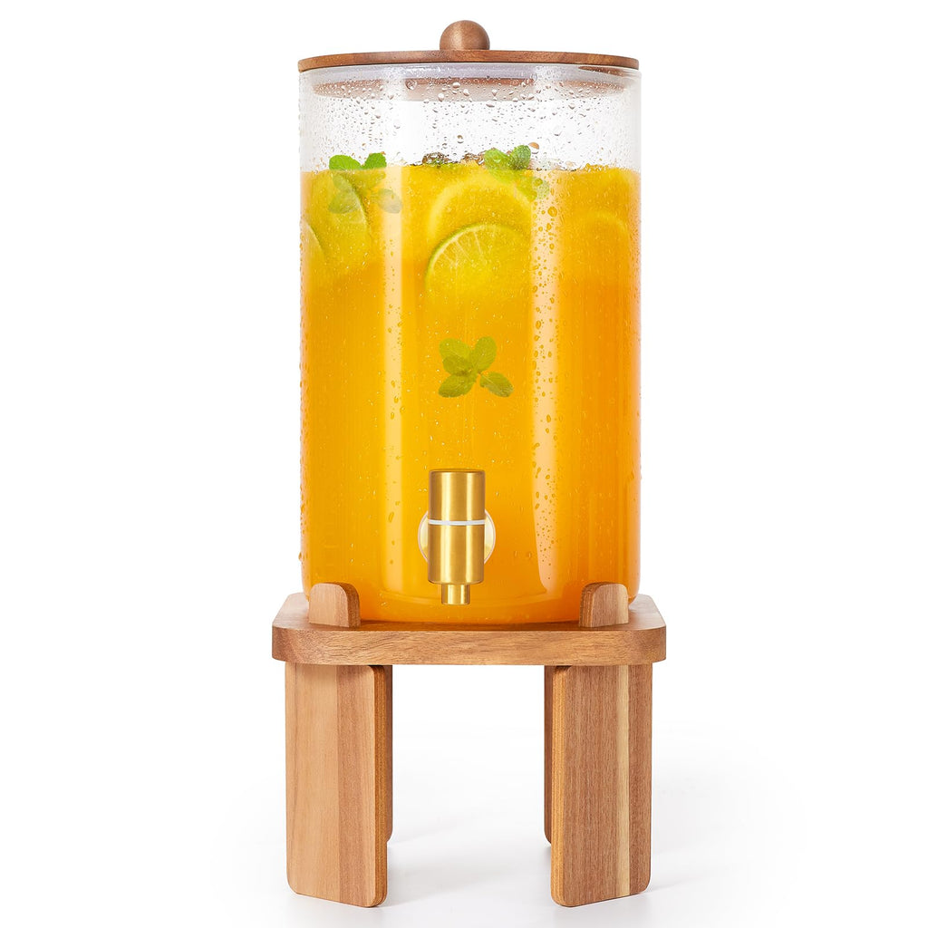 Glass Drink Dispenser with Stand F4042