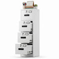 4 Drawer White Metal File Cabinet C496967