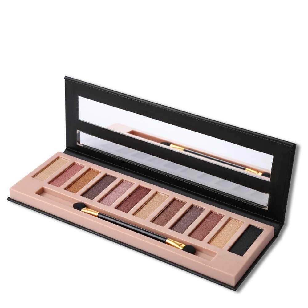 2 Pack Nude Matte Shimmer Glitter Eyeshadow Palette Set T405235