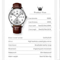Men Waterproof Leather Band Analog Quartz Watch M7274