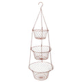 3 Tier Heavy Duty Wire Fruit and Vegetable Basket with Hooks R7697