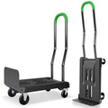 2-in-1 Convertible Hand Truck Dolly, 330LBS Capacity, Foldable Black & Dill Green F504