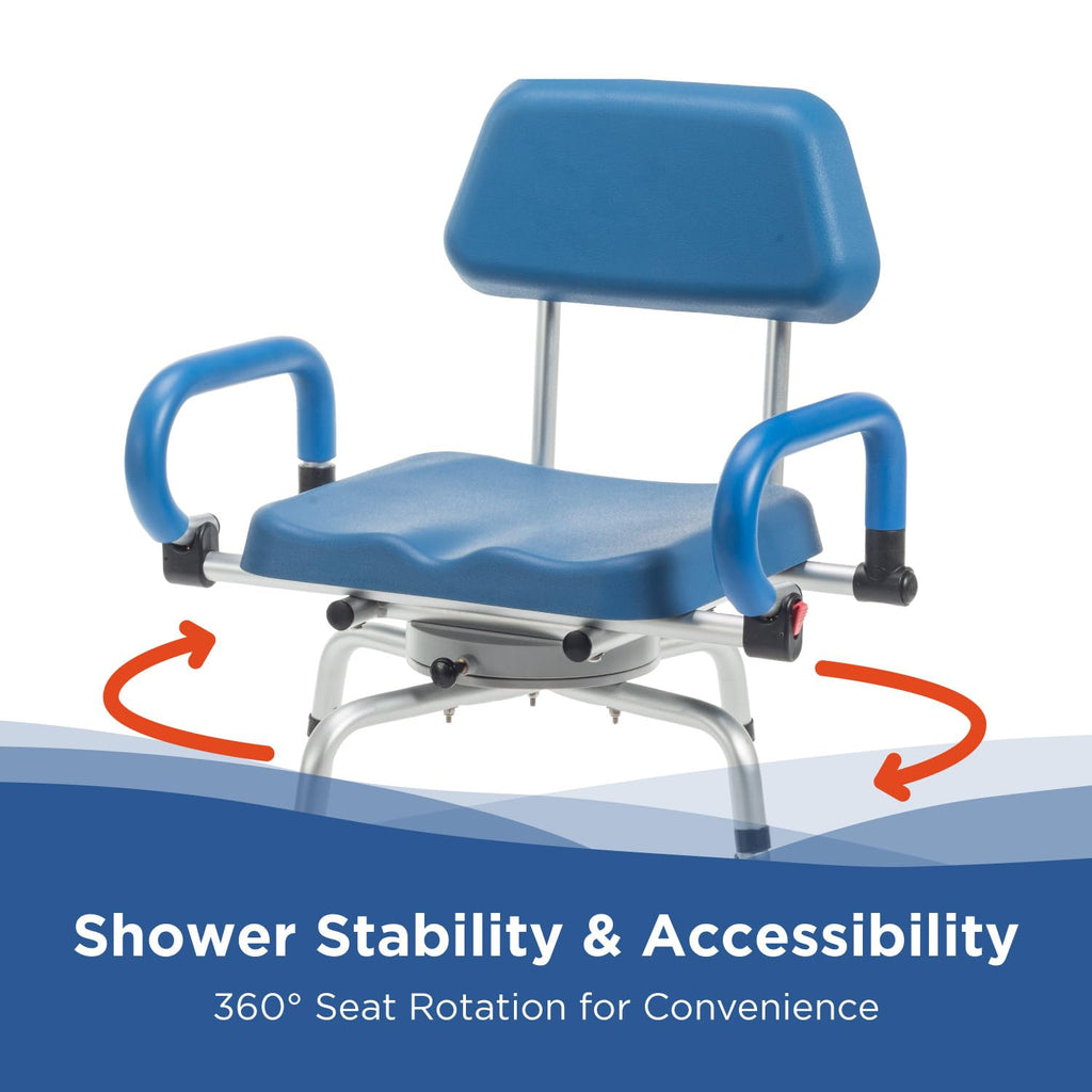 Rotating Shower Chair with Padded Swivel Seat G618