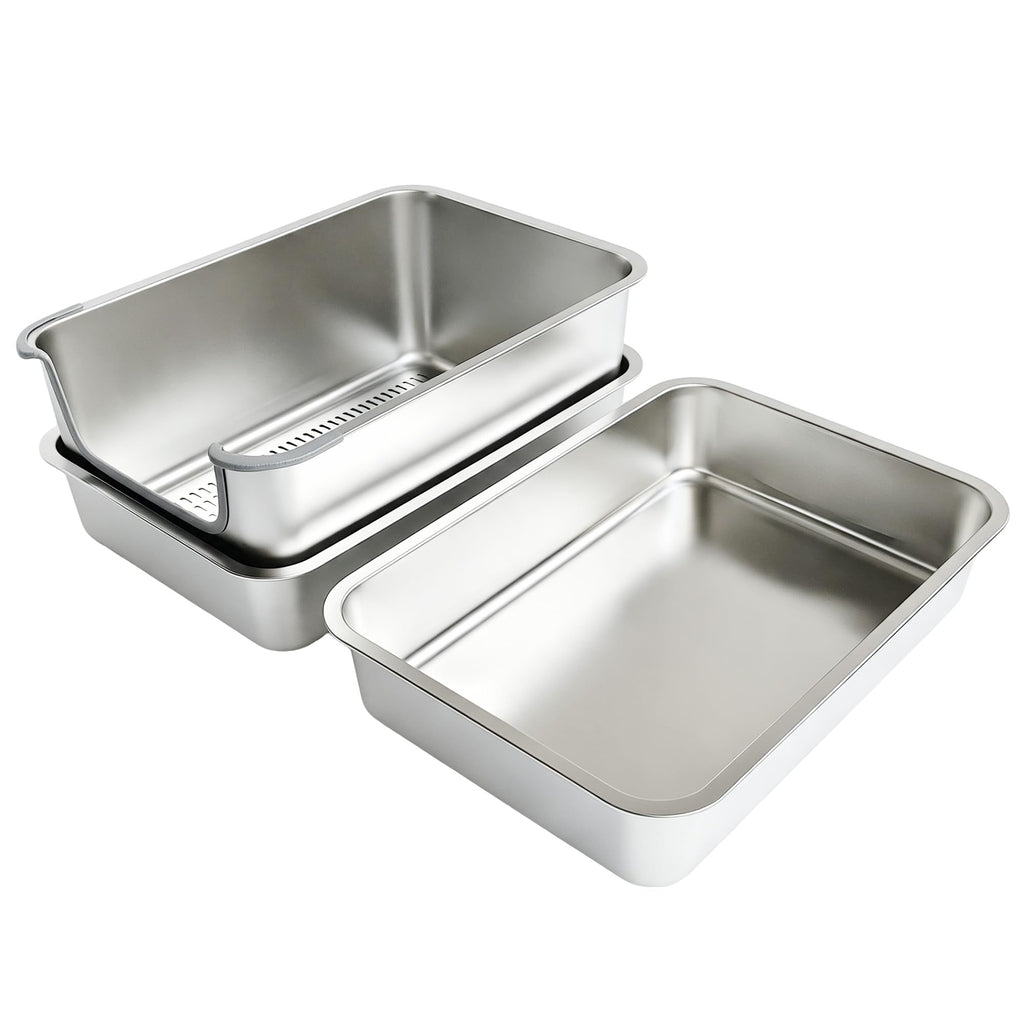 Stainless Steel Sifting Cat Litter Box H517545