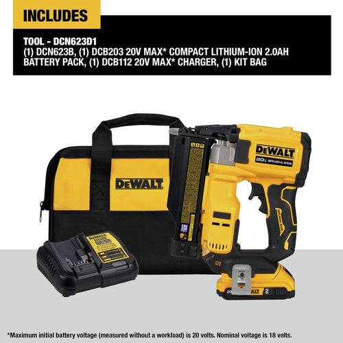 20V MAX Brushless Cordless 23 Ga. Pin Nailer Kit N374
