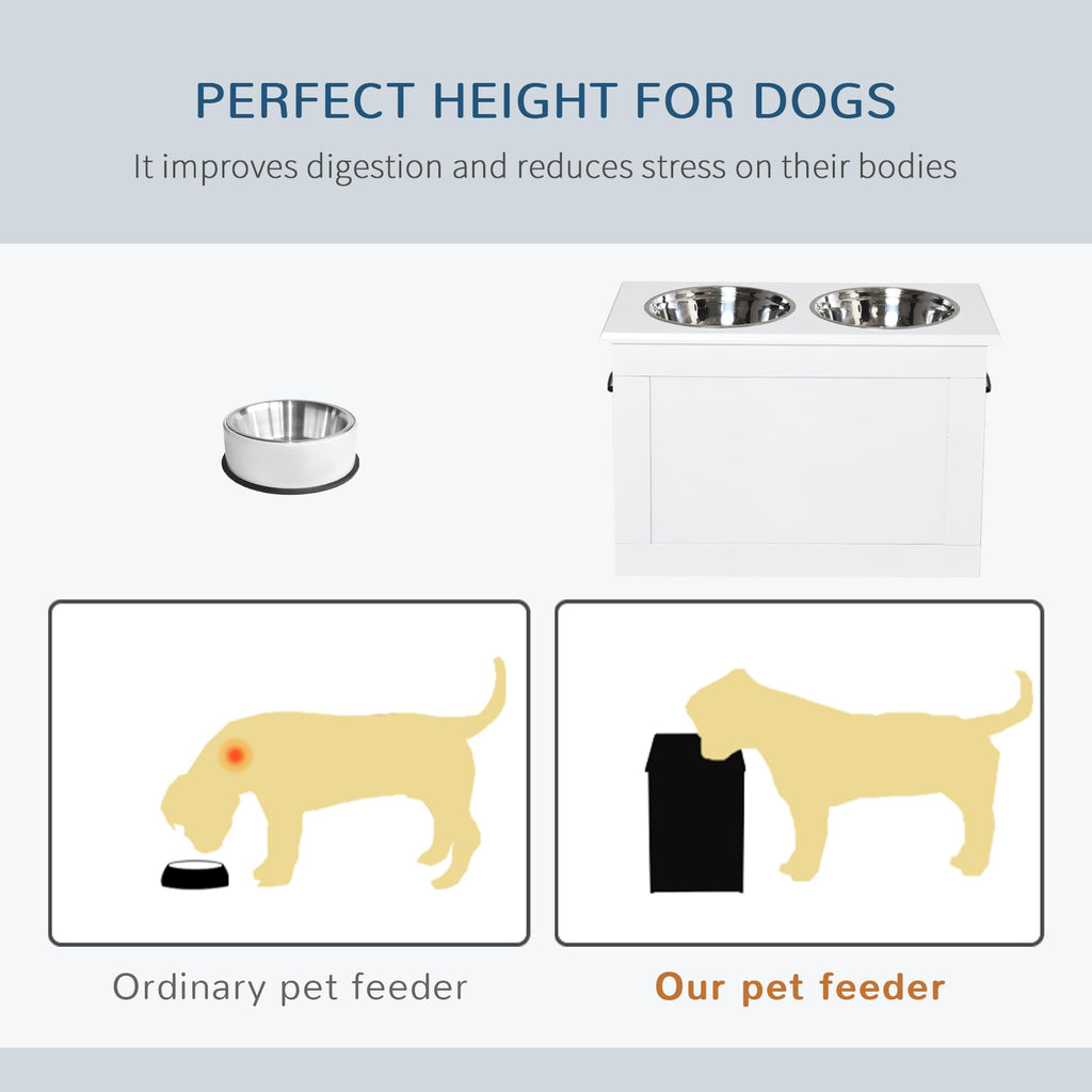 Raised Pet Feeding Storage Station Z5292