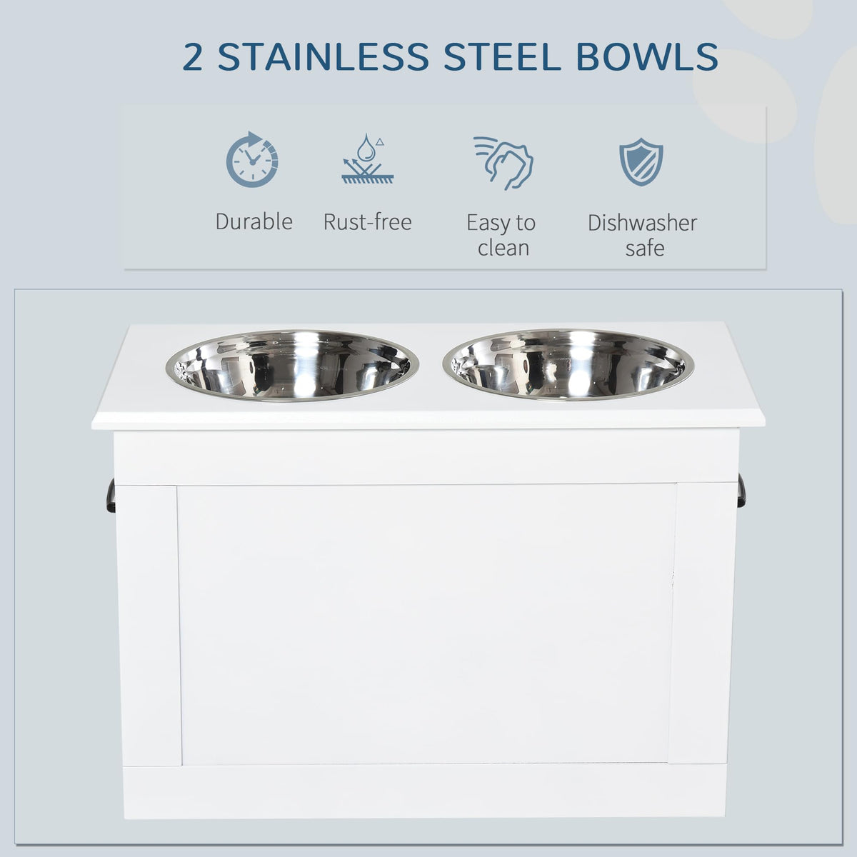 Raised Pet Feeding Storage Station Z5292