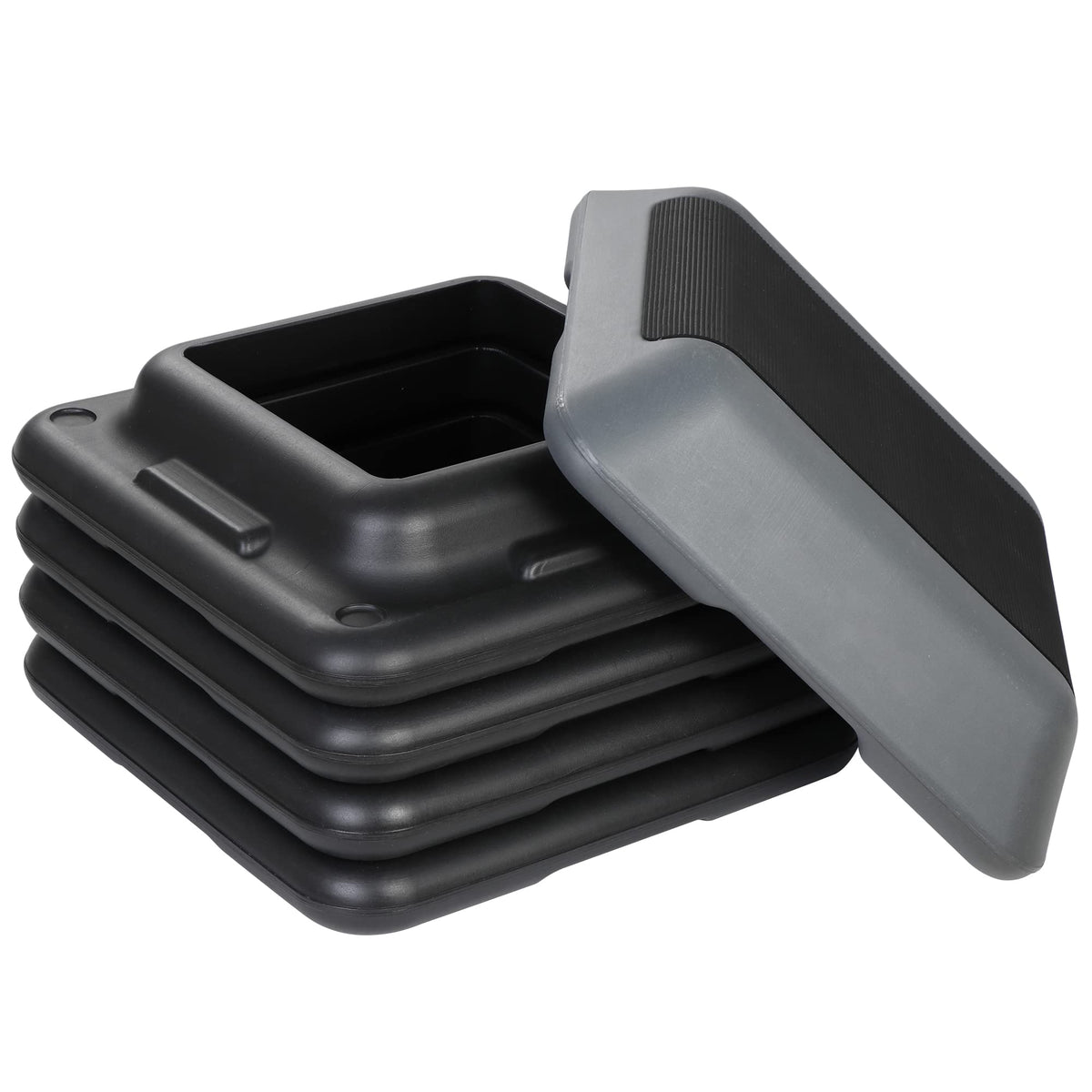 Height Adjustable Step Aerobic Platform with 4 Risers L47349