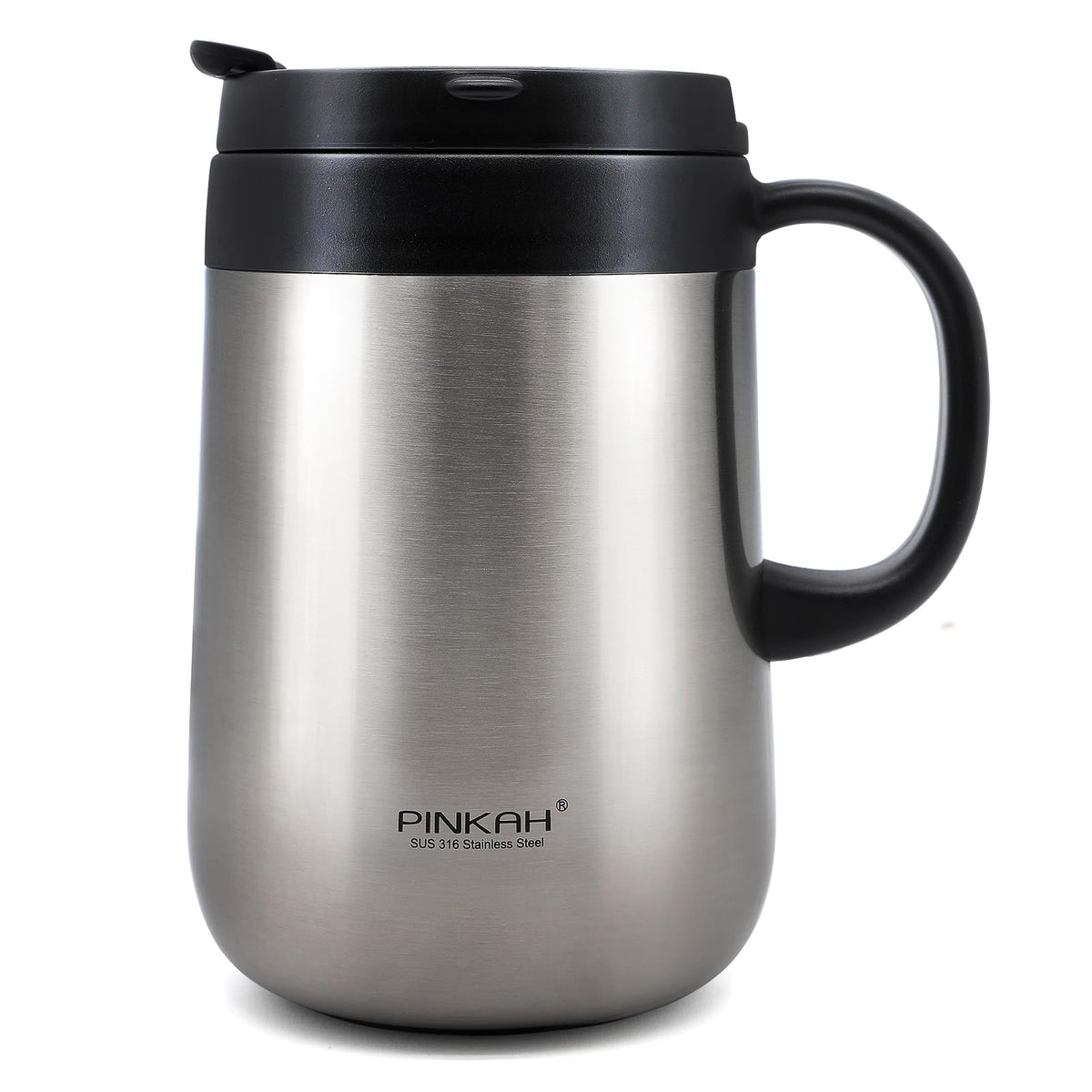 16OZ Stainless Steel Insulated Coffee Mug with Handle and Lid T99413