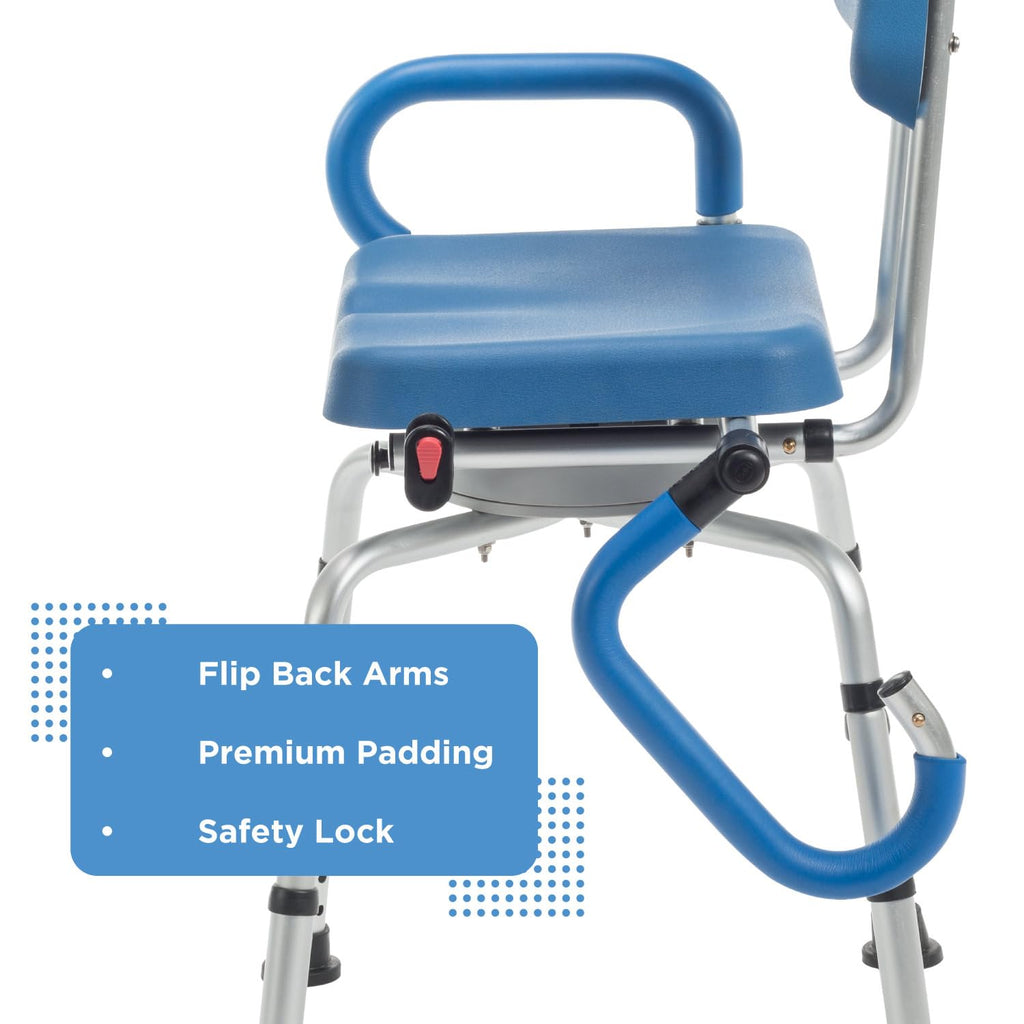 Rotating Shower Chair with Padded Swivel Seat G618