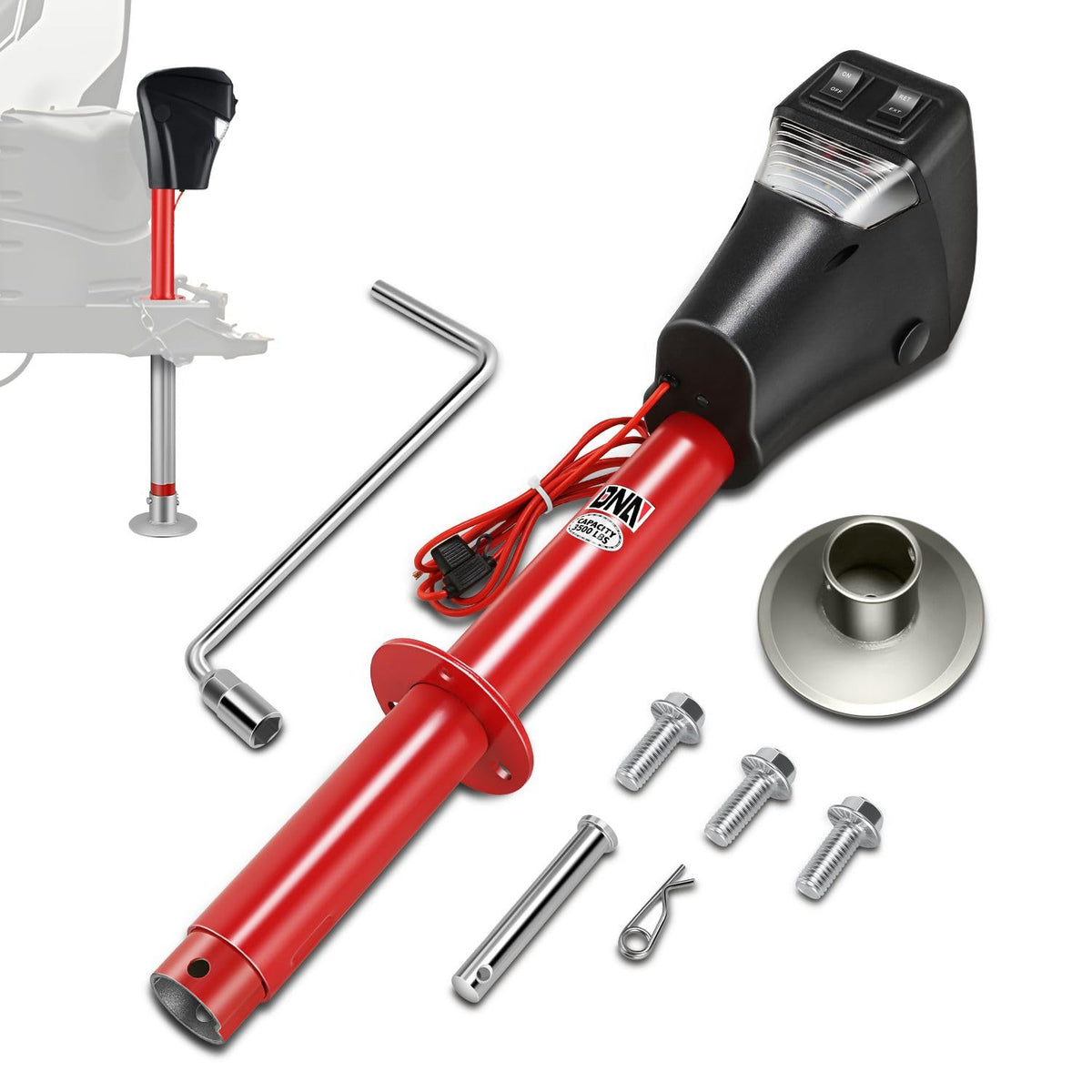 3500lbs 12V Electric Trailer Jack S5882