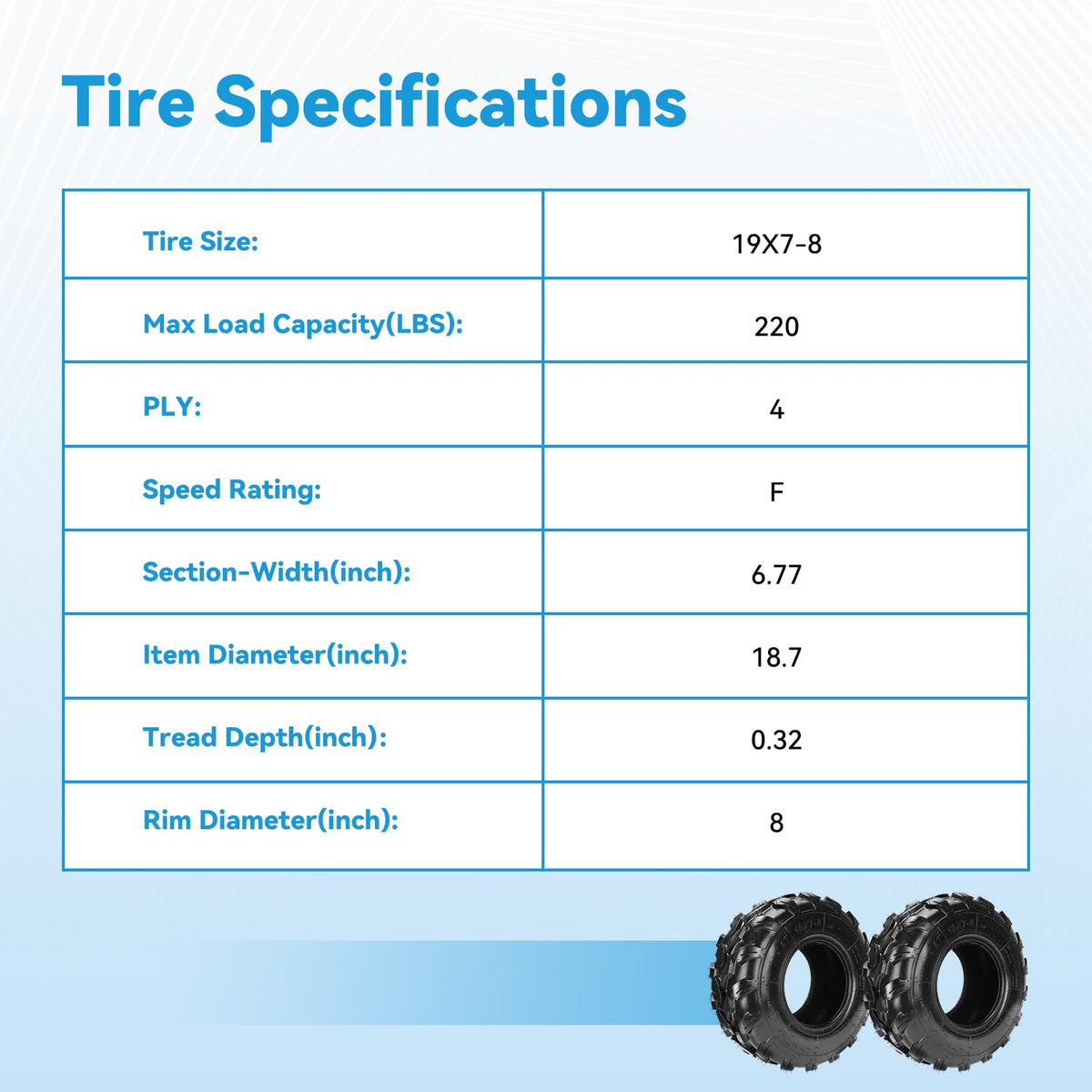 19x7-8 Tubeless Tire O297550