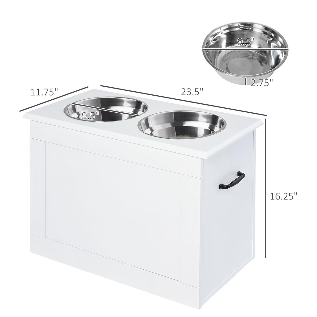 Raised Pet Feeding Storage Station Z5292