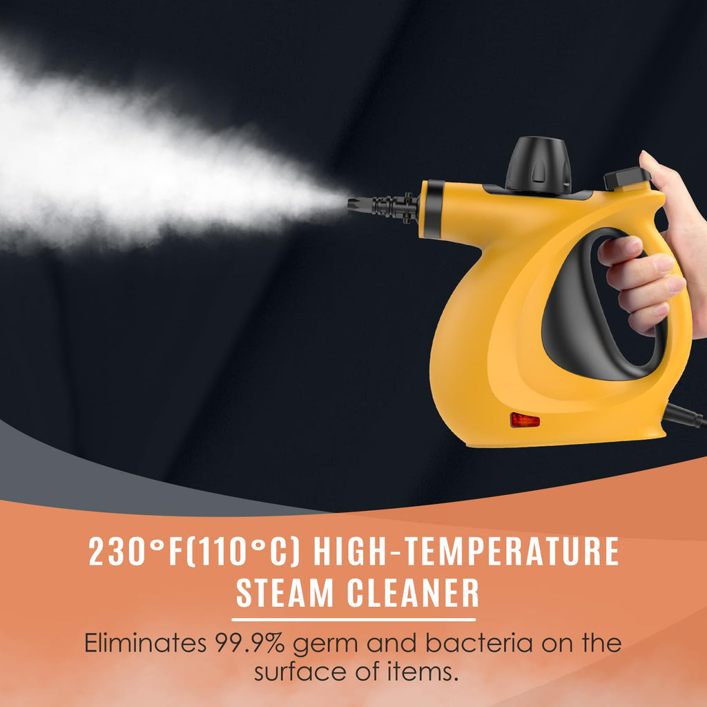 Pressurized Handheld Multi-Surface Natural Steam Cleaner with 12 pcs Accessories F449