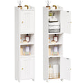Slim Bathroom Storage Cabinet with 2 Doors and Adjustable Shelf Z989056