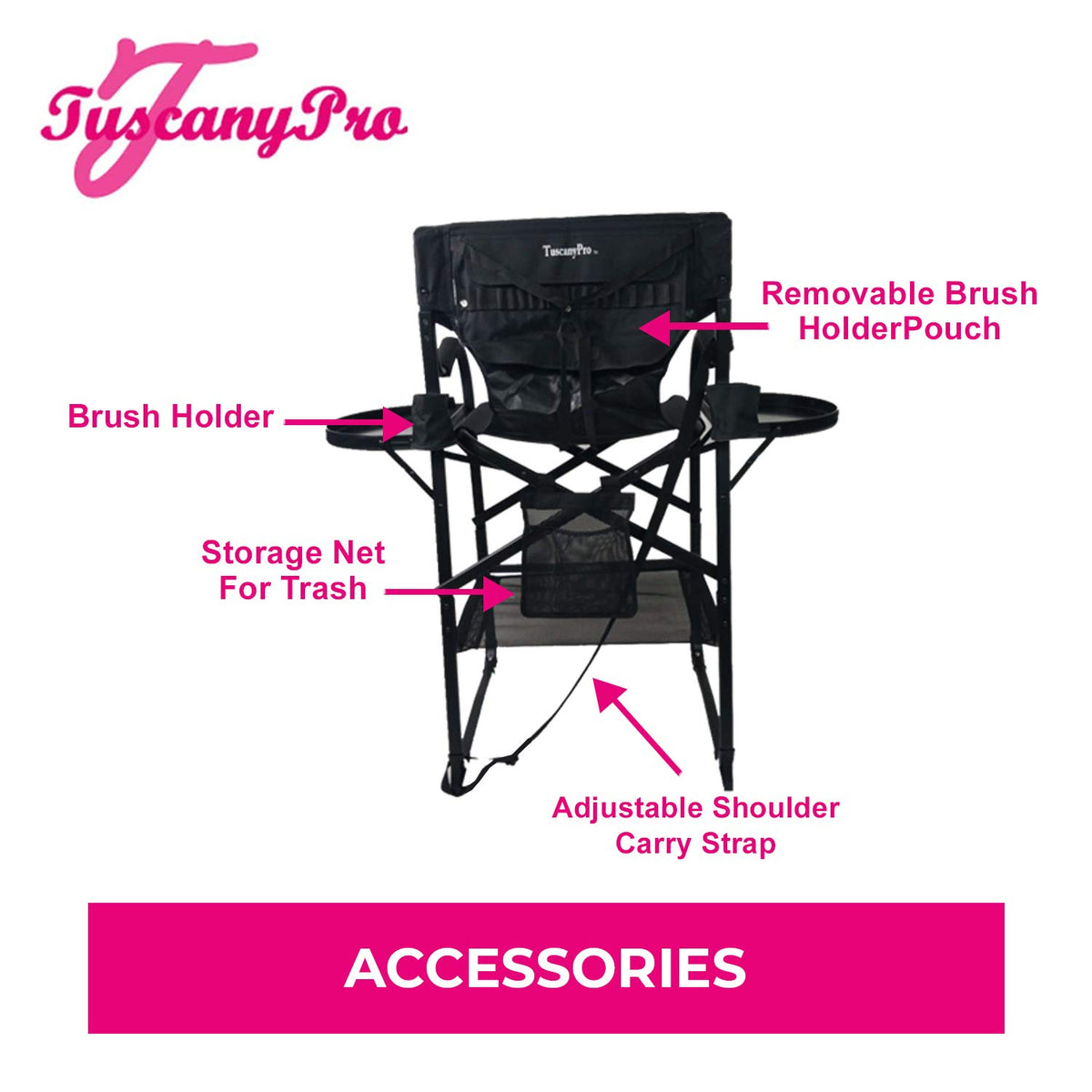 Heavy Duty Director Chair with Adjustable Seat Height D369