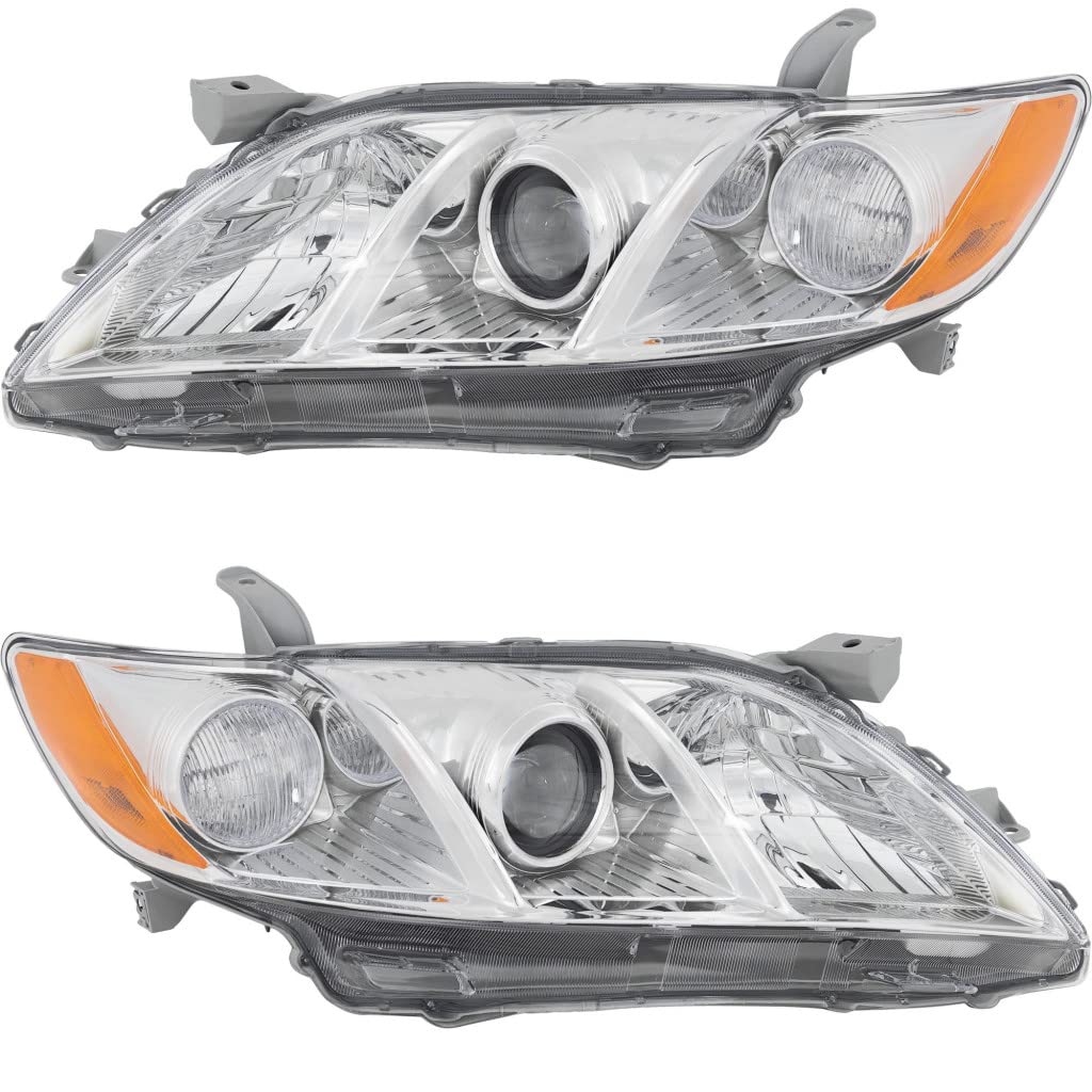 Toyota Camry Headlight 2007 2008 2009 Driver and Passenger Side Pair Set Y494