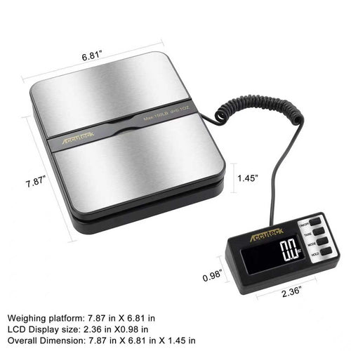 150Lbs 0.1OZ Digital Postal Scale Stainless Steel H49234