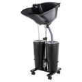 Electric Portable Height Adjustable Shampoo Bowl with Dual 10L Buckets M942862