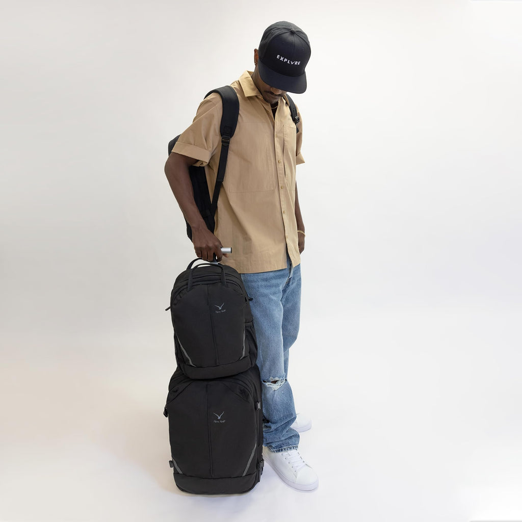 Rolling Backpack with Wheels 43L with Packing Cubes Set O349366