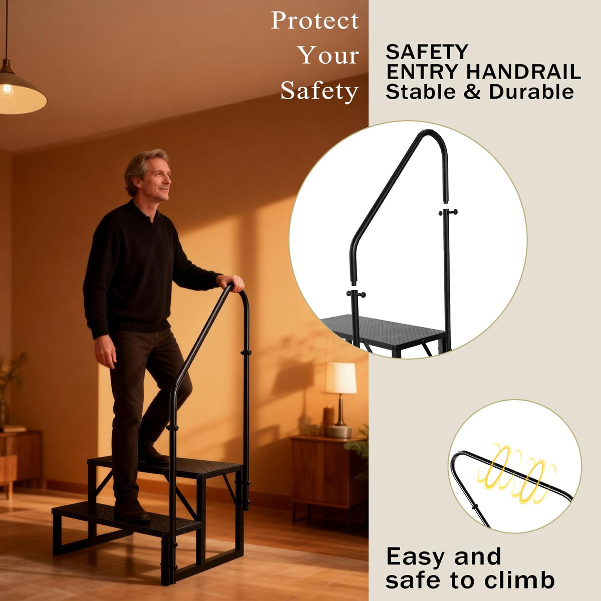 2 Step Ladder with Handrail W22047