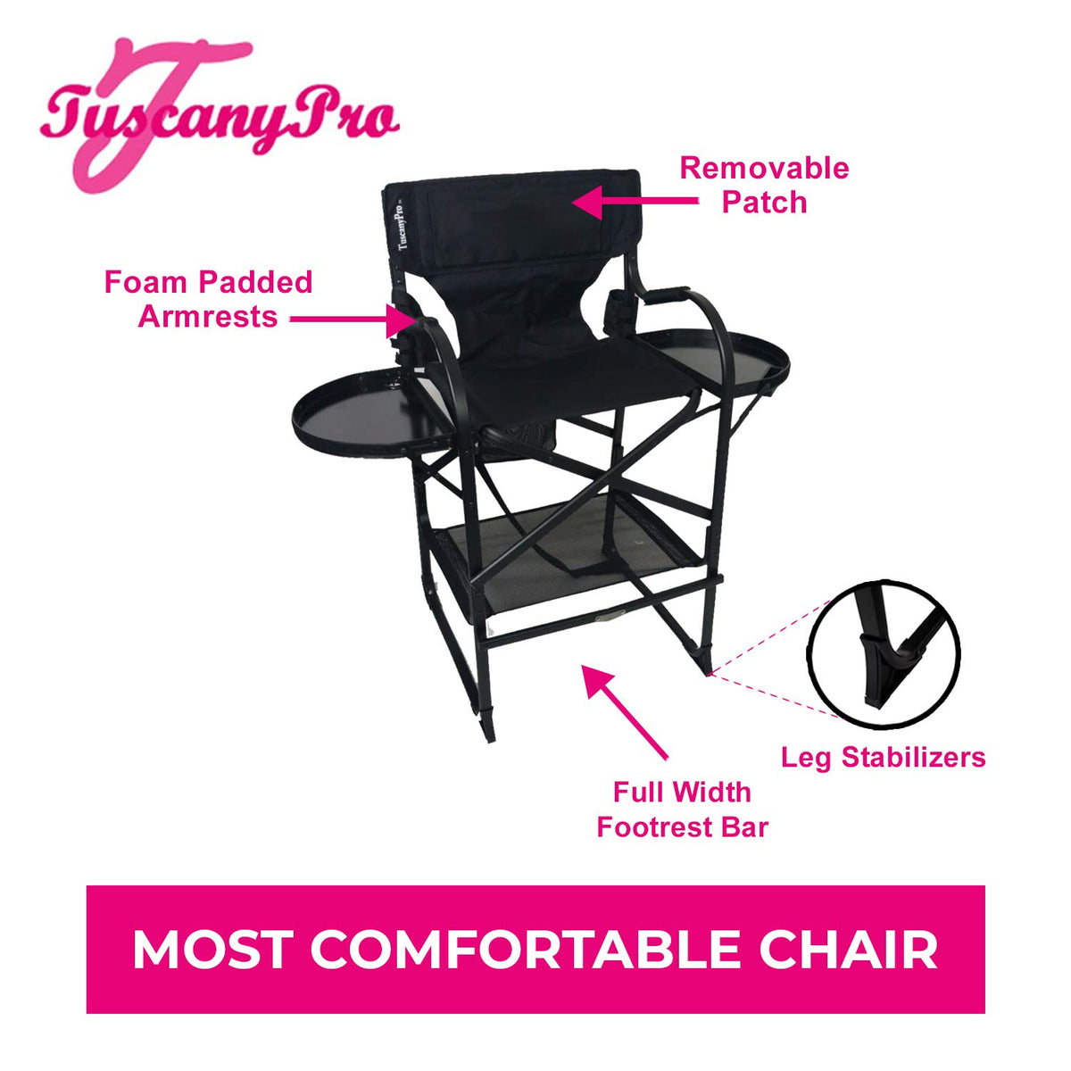 Heavy Duty Director Chair with Adjustable Seat Height D369