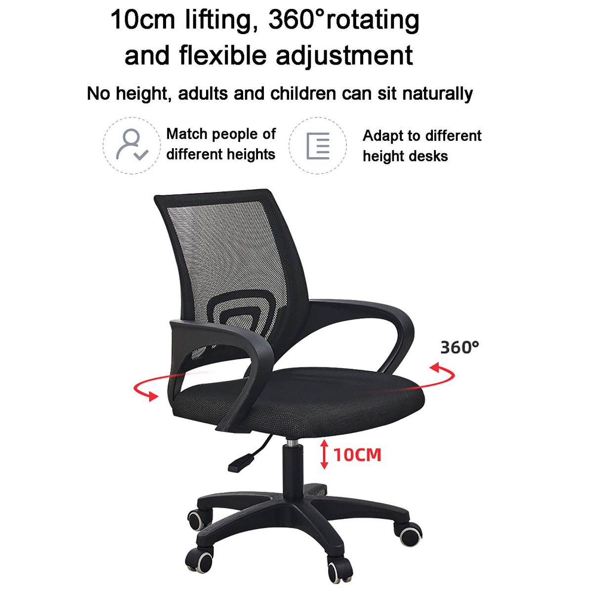 Orange Mesh Ergonomic Office Chair with Lumbar Support S605