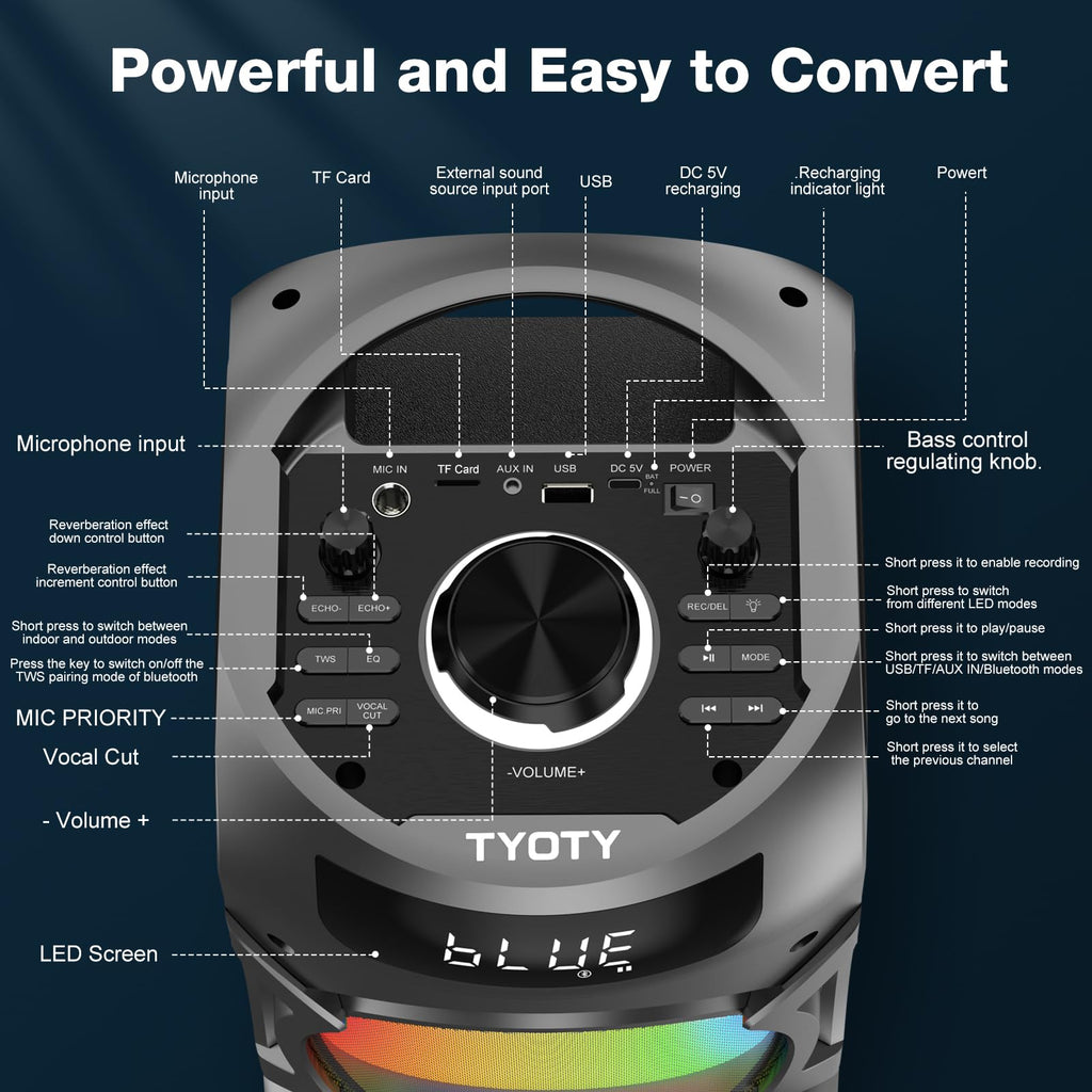 100W Portable Bluetooth Speaker I552