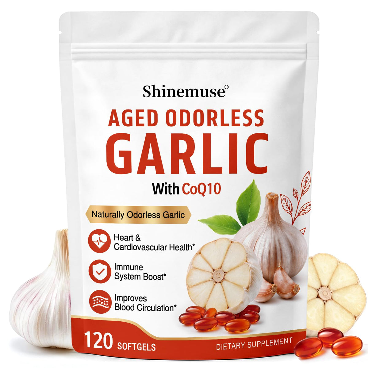Aged Garlic Extract Softgels 1200mg with CoQ10 J22755