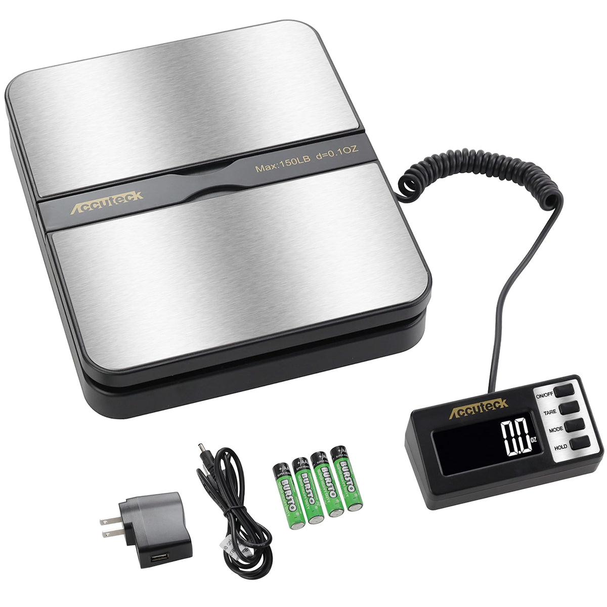 150Lbs 0.1OZ Digital Postal Scale Stainless Steel H49234