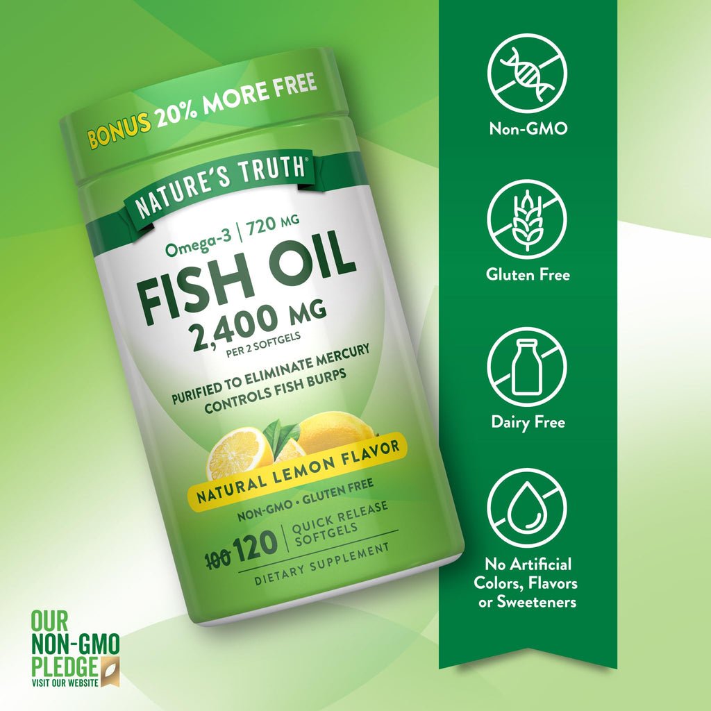 Fish Oil 2400mg 120 Softgels L45588