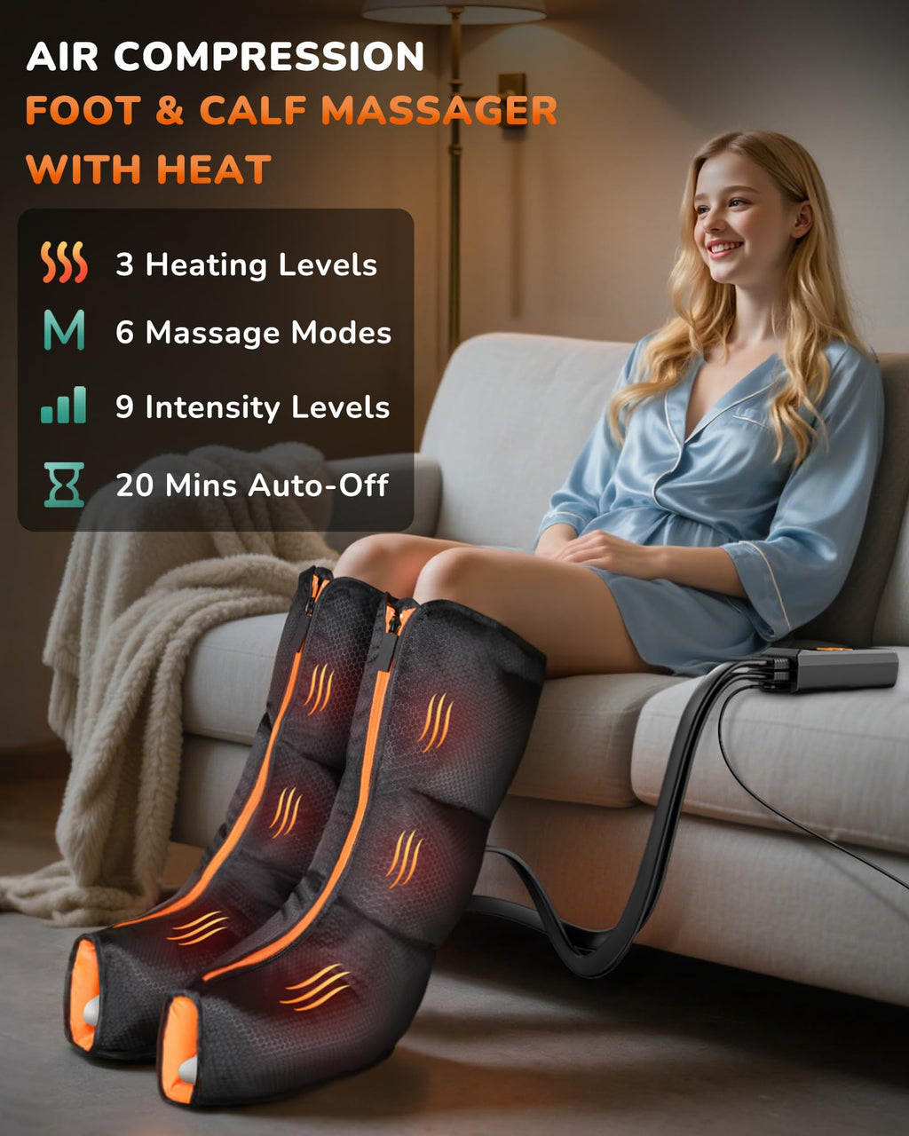 Air Compression Leg Massager with Heat V102247