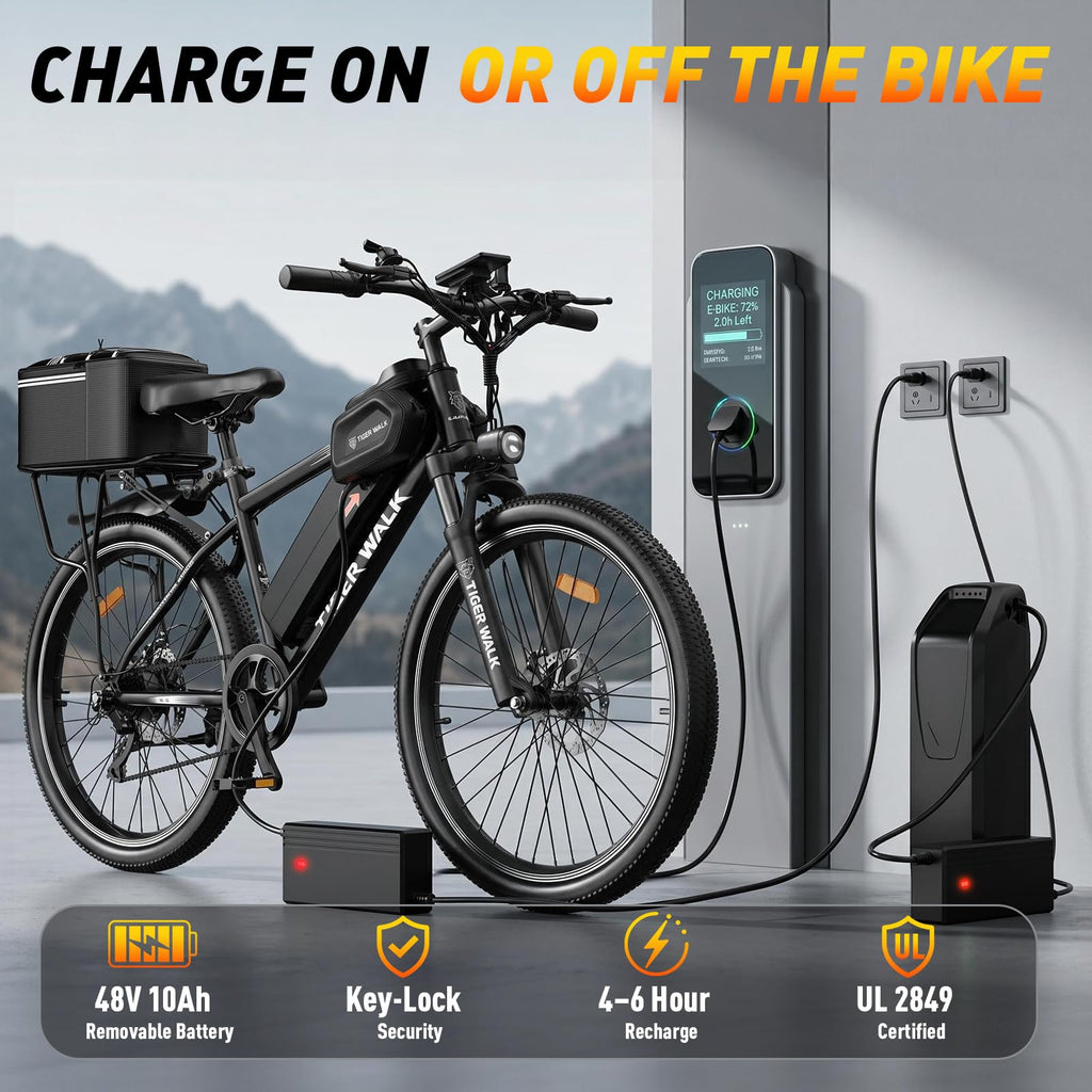 26" Electric Mountain Bike 48V 10Ah 7-Speed C654