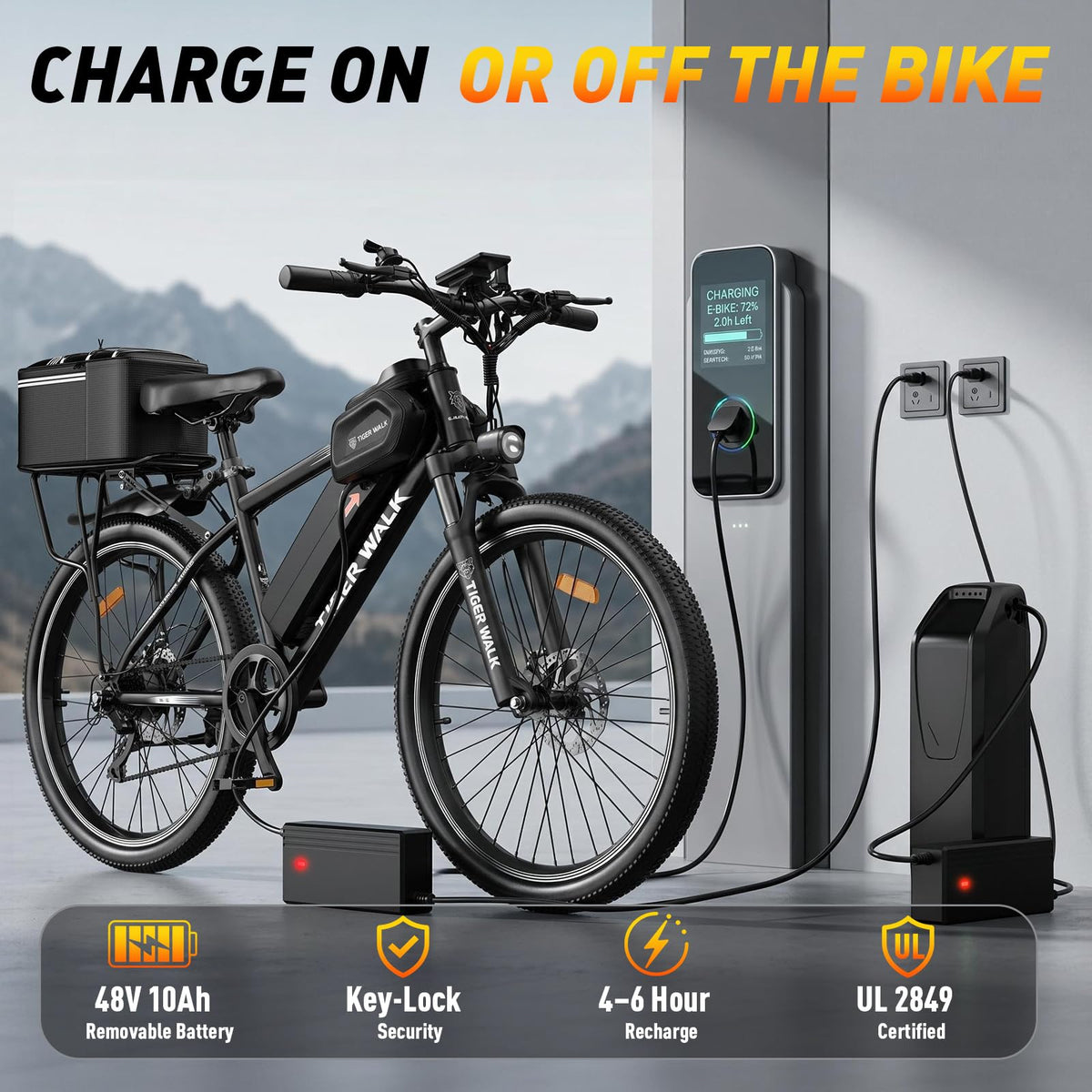 26" Electric Mountain Bike 48V 10Ah 7-Speed C654