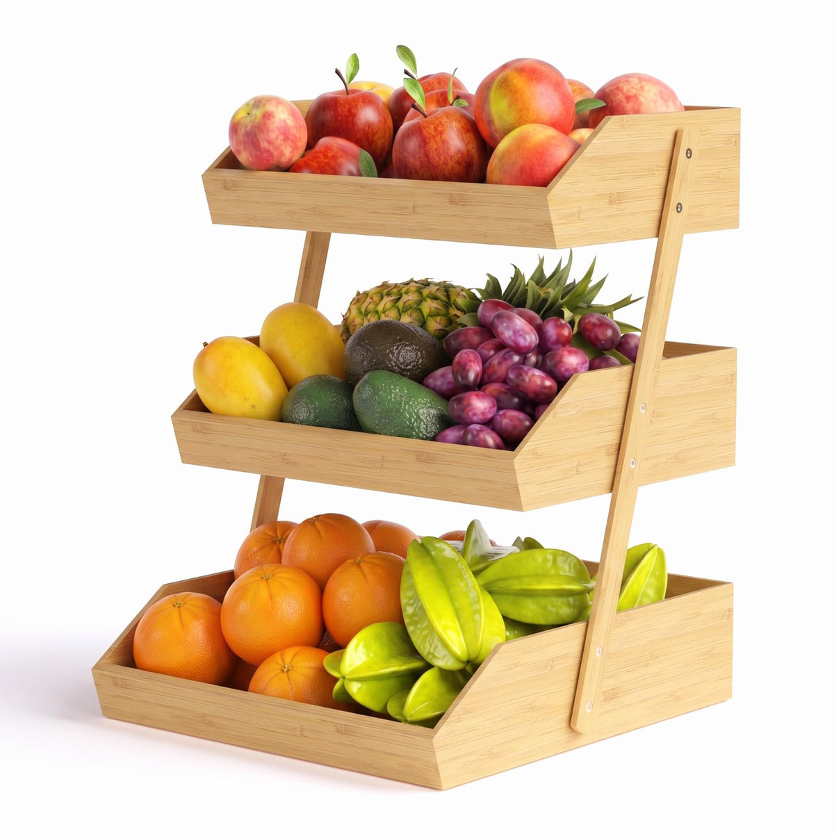 3 Tier Bamboo Fruit Basket S270729