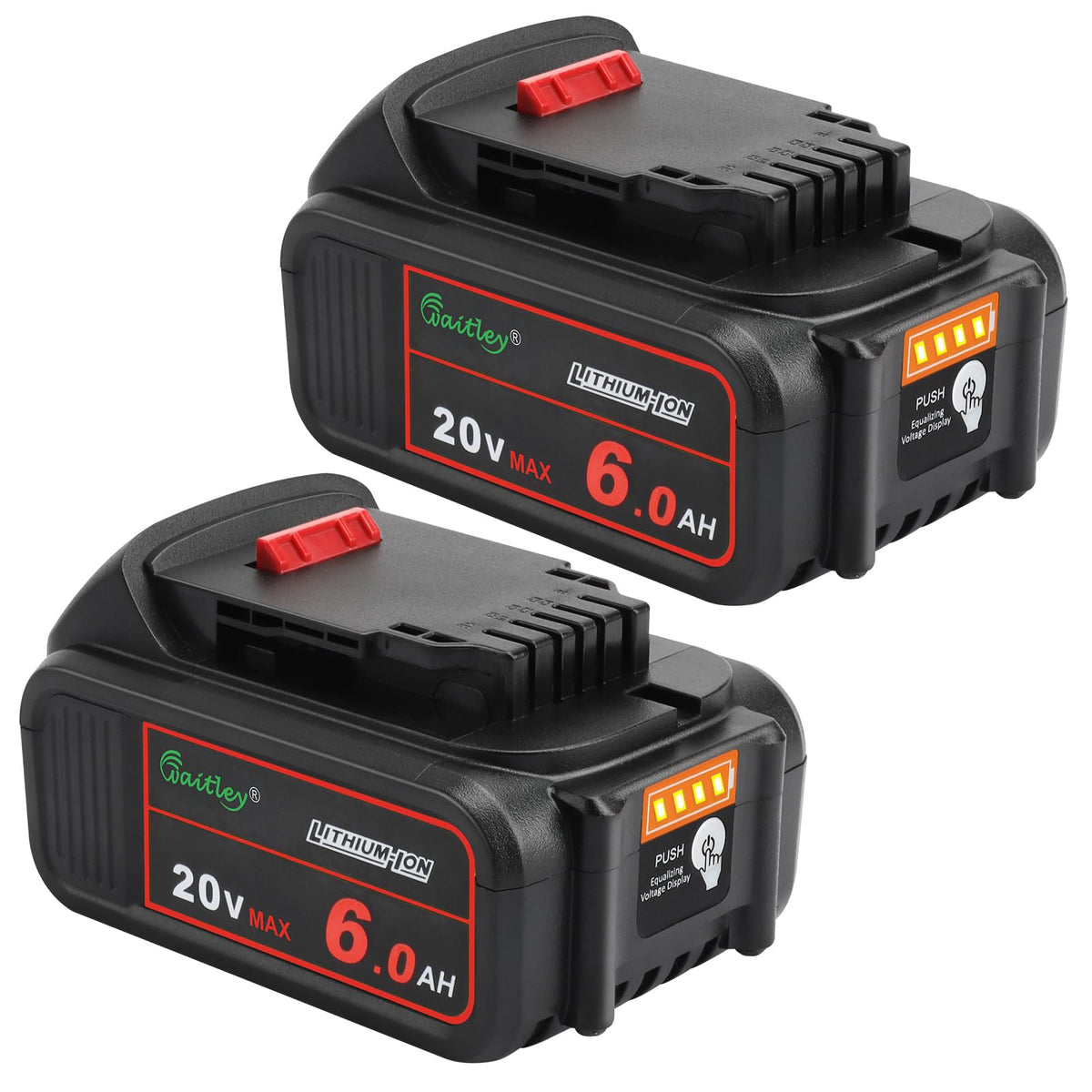 2 Pack 20V 6.0Ah Replacement Battery U5432