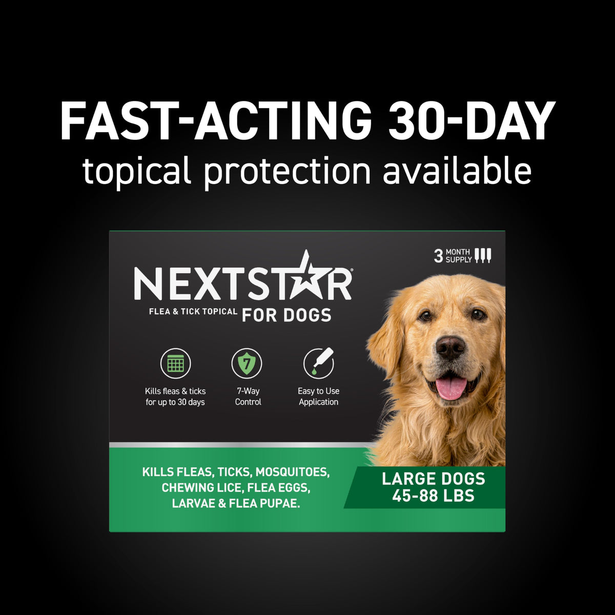 Flea & Tick Topical Dogs Large 1-Month F82477
