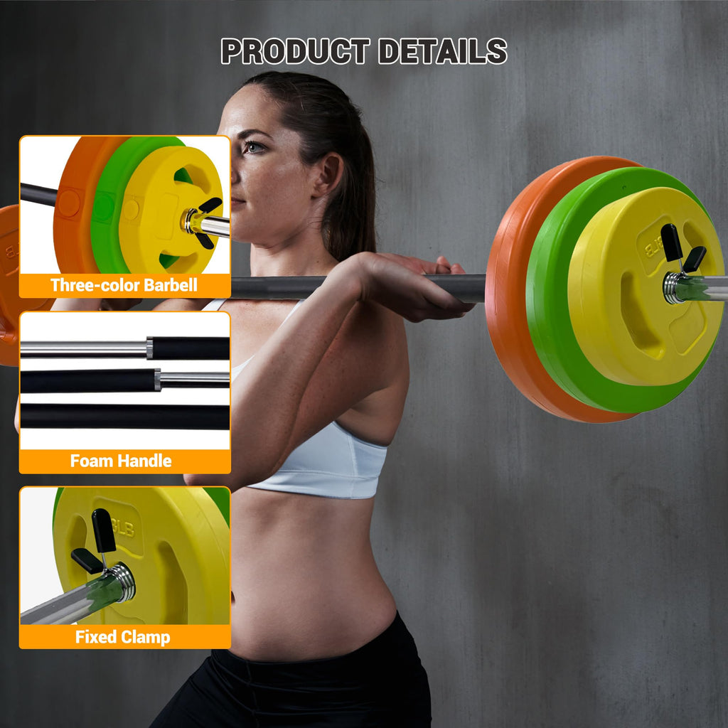 40 LBS Adjustable Barbell Weight Set C95376