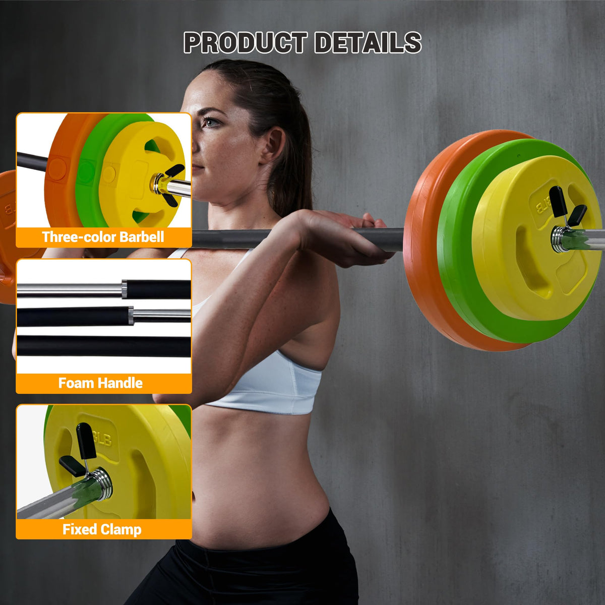 40 LBS Adjustable Barbell Weight Set C95376