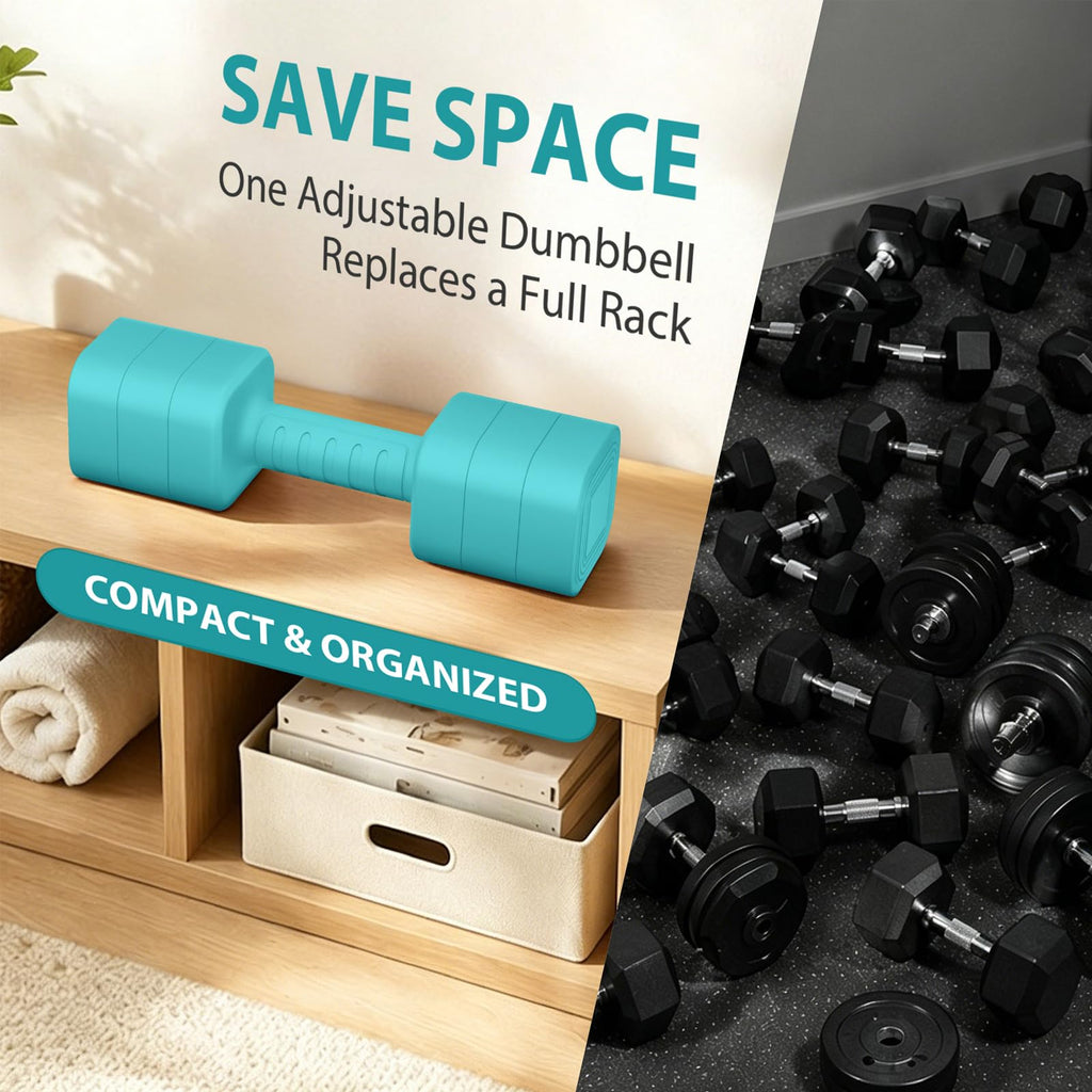 Adjustable Dumbbell Set of 2, 2.2-20LB Free Weights with Anti-slip Handle G378