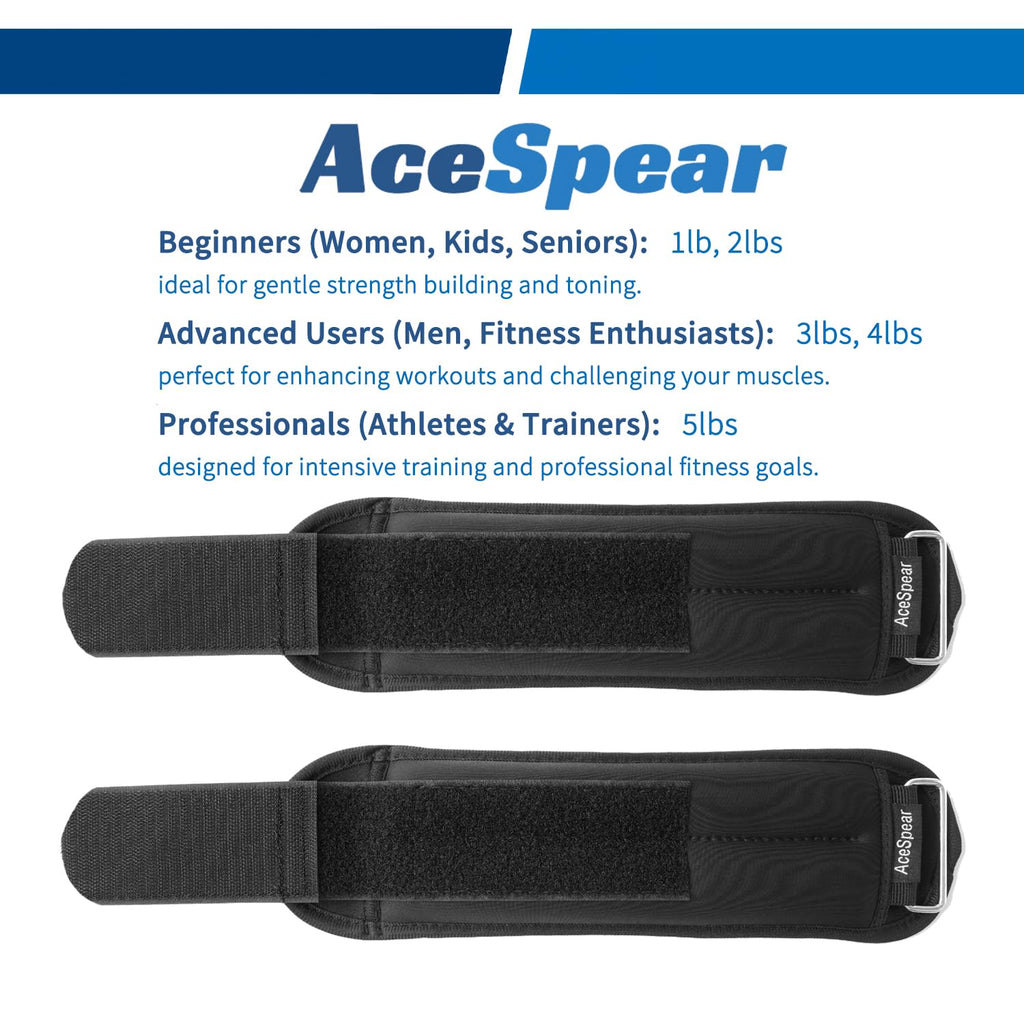 Ankle Weights Sets 1lb 2lb 3lb 4lb 5lb X81283