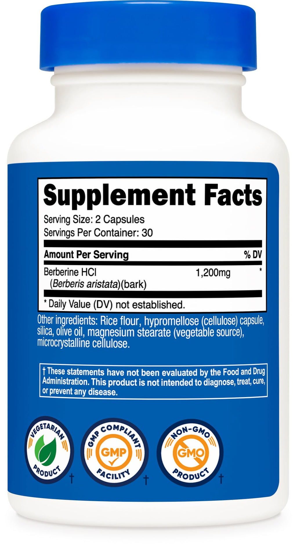 Berberine HCl 1,200mg 60 Capsules P99765