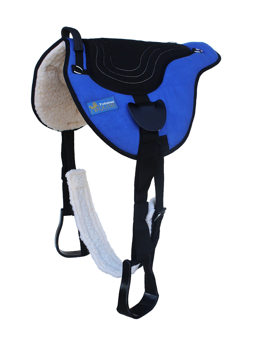 Fleece Padded Bareback Pad with Cinch Royal Blue V298