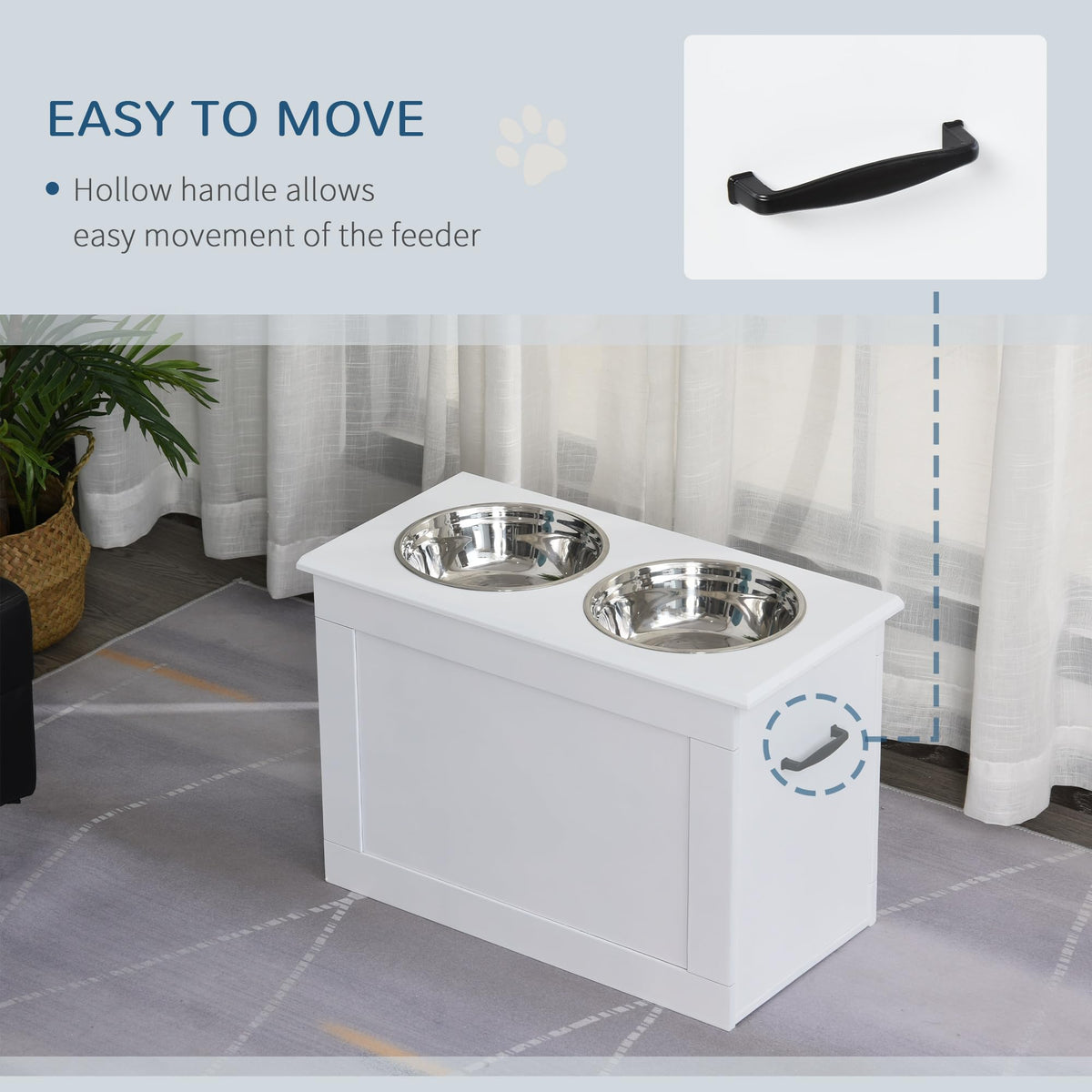 Raised Pet Feeding Storage Station Z5292