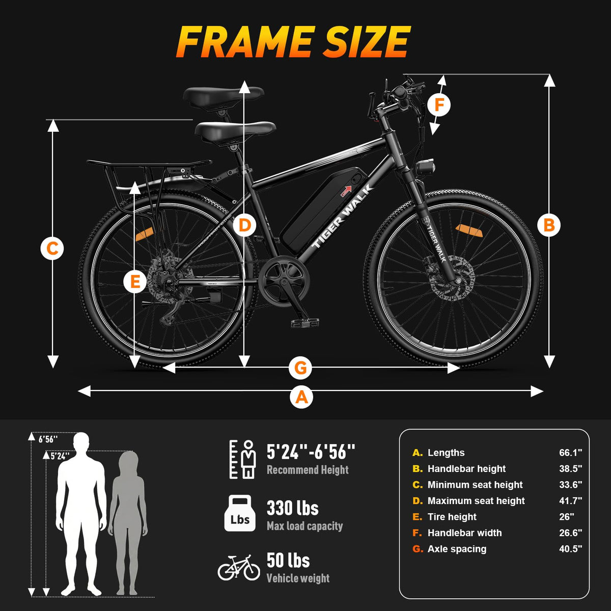 26" Electric Mountain Bike 48V 10Ah 7-Speed C654