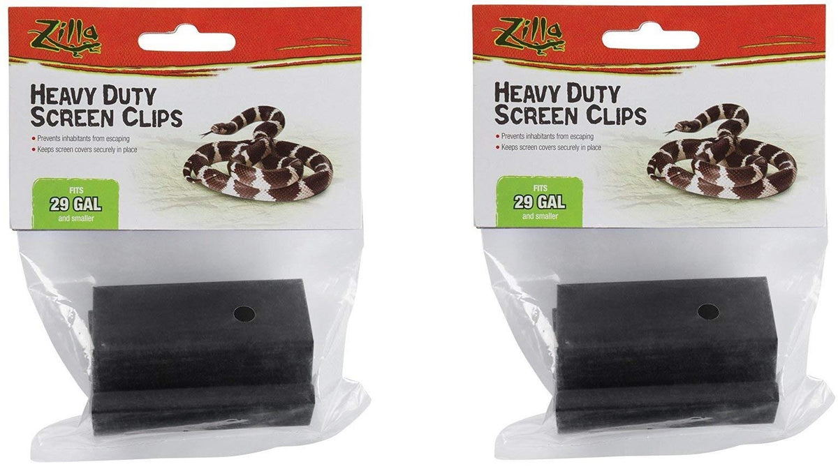 Reptile Terrarium Covers Screen Clips Small 5-29 Gallons 2 Pack M3224